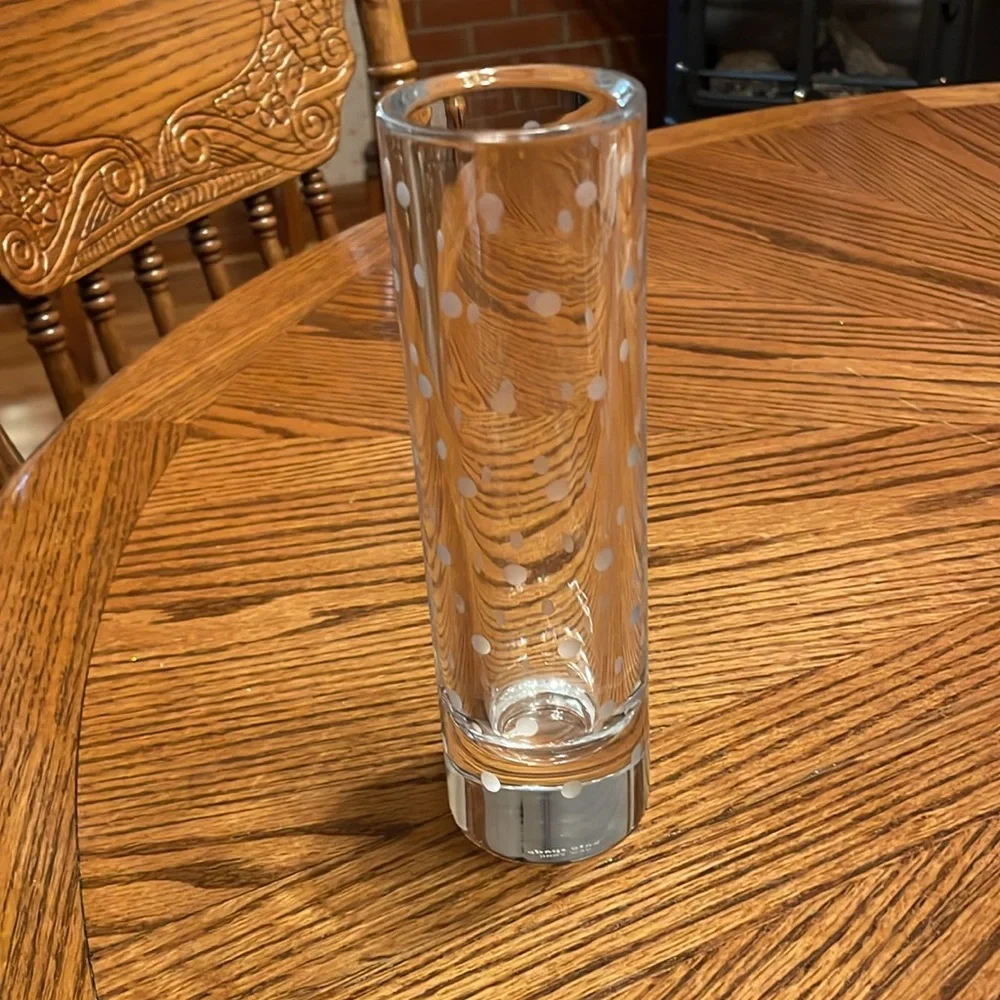 Kate Spade New York Larabee Dot Cylinder Bud Vase EUC